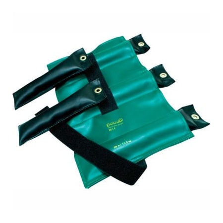 Fabrication Enterprises Pouch Adjustable Wrist and Ankle Weight, 25 lb., Green, 1 Set 10-0305